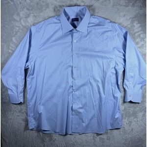 Proper Cloth Dress Shirt Mens 3XL Blue Classic Fit Check Long Sleeve Non-Iron